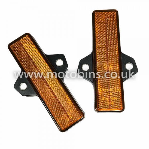 Custom Dynamics Chrome Universal LED Front Fork Leg Reflector Lights